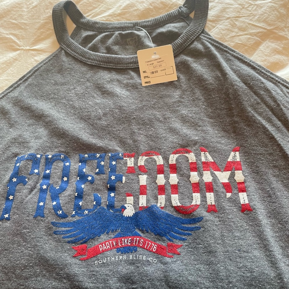 Southern Bliss Co Freedom Graphic Tank Top XL